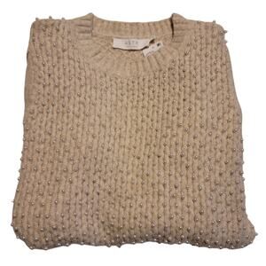 ASTR The Label Cindy Embellished Pearl Sweater